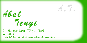 abel tenyi business card