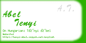 abel tenyi business card